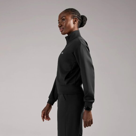 FigsBlack Labelle FORMx Bomber - Scrub Jacket™ - Picture 2 of 5